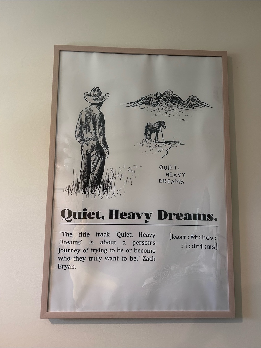 Quiet, Heavy Dreams Framed Wall Art - Beige Frame